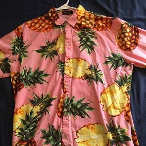 SSLR Men’s Cotton Tropical Hawaiian Shirt